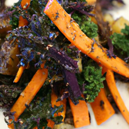 Harvest Harmony: Sweet potato Kale⁣ Salad with Maple Mustard Dress