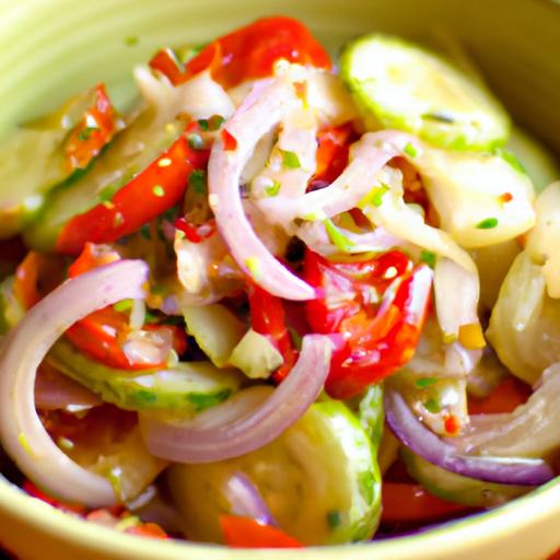 Tangy ‍Cactus⁤ Salad: A Fresh Twist with ‍Tomatoes & ⁤Onions