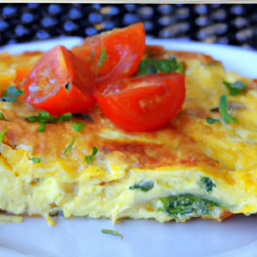 Wholesome Egg White Frittata with Juicy Tomatoes & Herbs