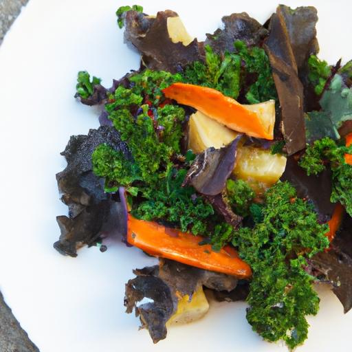Sweet Potato Kale salad with zesty Maple Mustard ‌Dressing