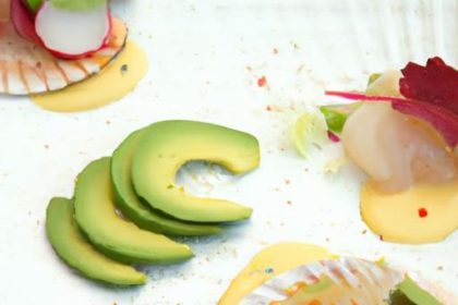 Delicate Scallop Carpaccio: Yuzu and Avocado Fusion Delight