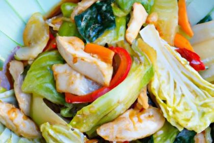 Savory Cabbage & Chicken Stir-Fry Infused with Sesame Oil