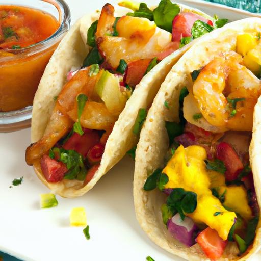 Zesty Shrimp Taco Wrap with Fresh Mango Salsa Delight