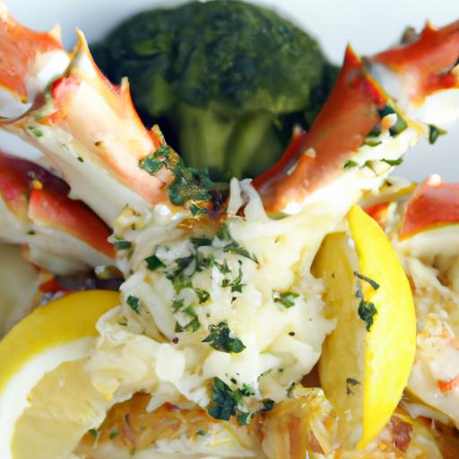 Savor king Crab legs Drizzled in garlic Lemon Butter Bliss